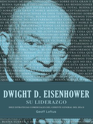 cover image of Dwight D. Eisenhower su liderazgo